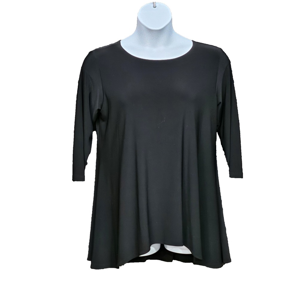 Sympli Tunic Top Womens 14 Black Minimalist Quiet Luxury Canada Lagenlook Gothic